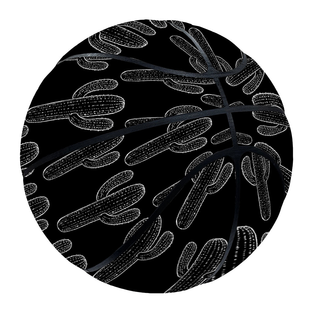 Black And White Cactus Pattern Print Basketball