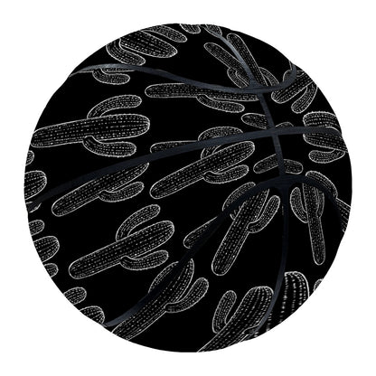 Black And White Cactus Pattern Print Basketball