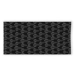 Black And White Cactus Pattern Print Beach Towel