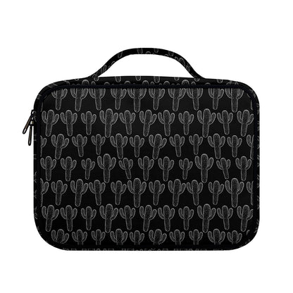 Black And White Cactus Pattern Print Briefcase Bible Bag