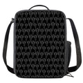 Black And White Cactus Pattern Print Crossbody Lunch Bag