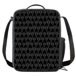 Black And White Cactus Pattern Print Crossbody Lunch Bag