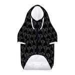 Black And White Cactus Pattern Print Dog Zip Up Hoodie