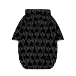 Black And White Cactus Pattern Print Dog Zip Up Hoodie