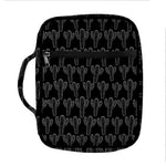 Black And White Cactus Pattern Print Front Pocket Bible Bag