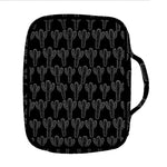 Black And White Cactus Pattern Print Front Pocket Bible Bag