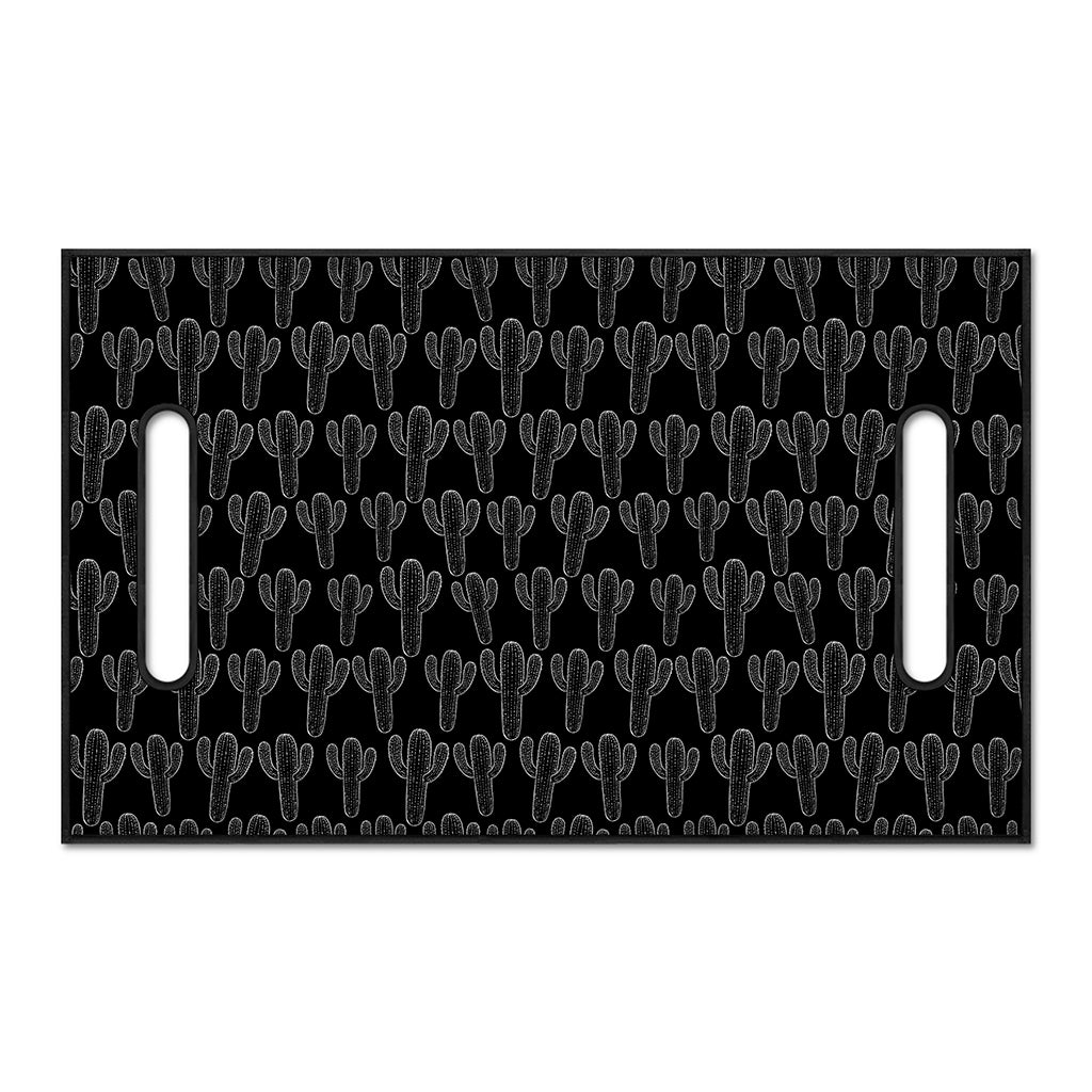 Black And White Cactus Pattern Print Golf Cart Seat Cover