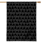 Black And White Cactus Pattern Print House Flag