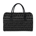 Black And White Cactus Pattern Print Leather Duffel Bag