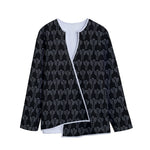Black And White Cactus Pattern Print Long Sleeve Short Coat