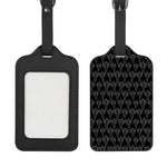 Black And White Cactus Pattern Print Luggage Tag