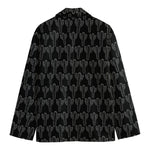 Black And White Cactus Pattern Print Men's Blazer