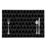 Black And White Cactus Pattern Print Placemat