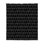 Black And White Cactus Pattern Print Polyester Shower Curtain