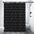 Black And White Cactus Pattern Print Premium Shower Curtain