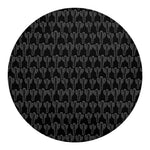 Black And White Cactus Pattern Print Round Blanket