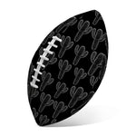 Black And White Cactus Pattern Print Rugby Ball