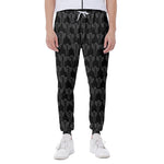 Black And White Cactus Pattern Print Scuba Joggers