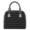 Black And White Cactus Pattern Print Shoulder Handbag