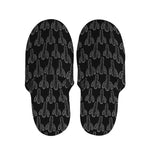 Black And White Cactus Pattern Print Slippers