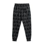 Black And White Cactus Pattern Print Sweatpants