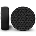 Black And White Cactus Pattern Print Tire Cover