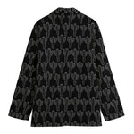 Black And White Cactus Pattern Print Women's Blazer