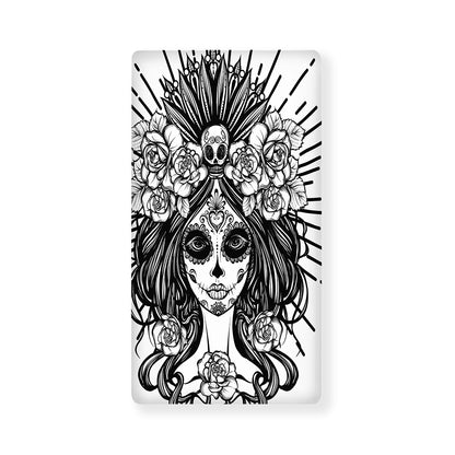 Black And White Calavera Girl Print Baby Crib Sheet