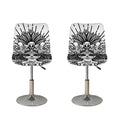 Black And White Calavera Girl Print Bar Stool Covers