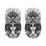 Black And White Calavera Girl Print Bar Stool Covers