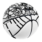 Black And White Calavera Girl Print Basketball