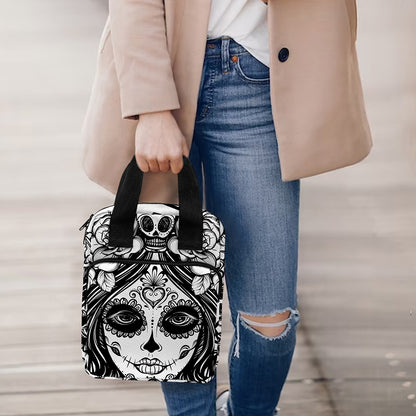 Black And White Calavera Girl Print Bible Tote Bag