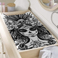 Black And White Calavera Girl Print Changing Pad Cover