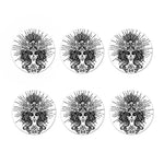 Black And White Calavera Girl Print Coaster Set