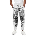 Black And White Calavera Girl Print Cotton Sweatpants