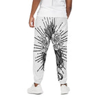 Black And White Calavera Girl Print Cotton Pants