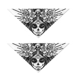 Black And White Calavera Girl Print Dog Bandana