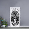 Black And White Calavera Girl Print Door Sticker