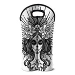 Black And White Calavera Girl Print Double Neoprene Wine Tote
