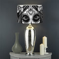 Black And White Calavera Girl Print Drum Lamp Shade