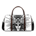 Black And White Calavera Girl Print Duffel Bag