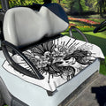 Black And White Calavera Girl Print Golf Cart Seat Cover