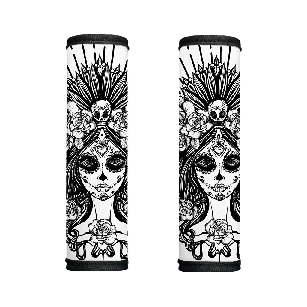 Black And White Calavera Girl Print Handle Covers