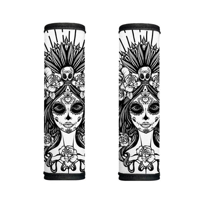 Black And White Calavera Girl Print Handle Covers