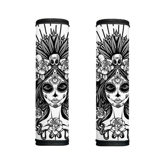 Black And White Calavera Girl Print Handle Covers