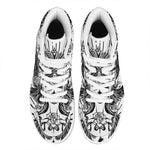 Black And White Calavera Girl Print High Top Leather Sneakers