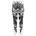 Black And White Calavera Girl Print High-Waisted Pocket Leggings
