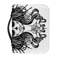 Black And White Calavera Girl Print Leather Bible Cover