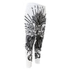 Black And White Calavera Girl Print Men's Compression Pants