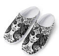 Black And White Calavera Girl Print Mesh Casual Shoes